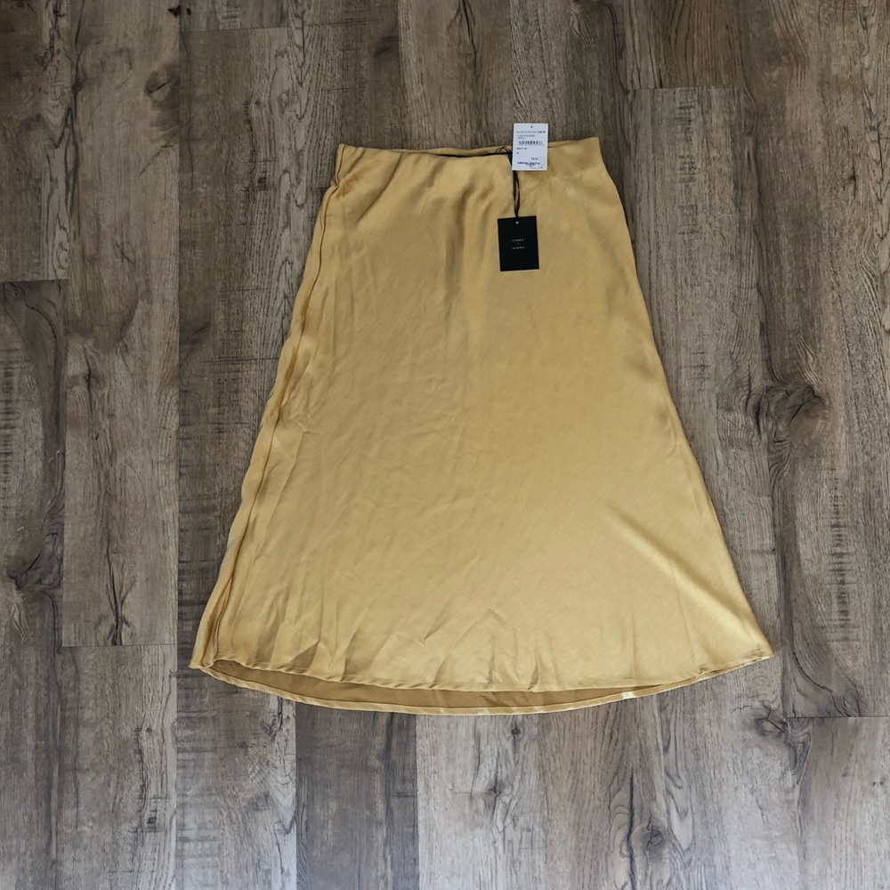 Gold midi skirt